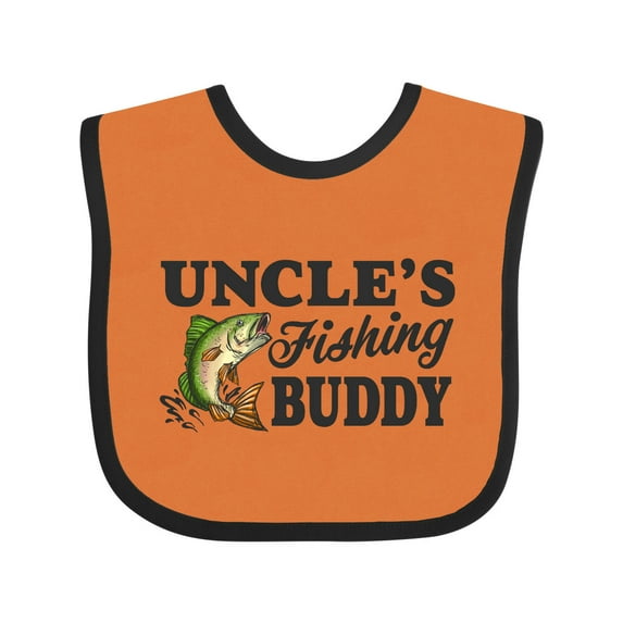 Inktastic Uncle's Fishing Buddy Boys Baby Bib