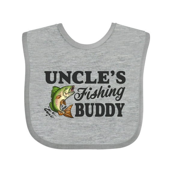 Inktastic Uncle's Fishing Buddy Boys Baby Bib