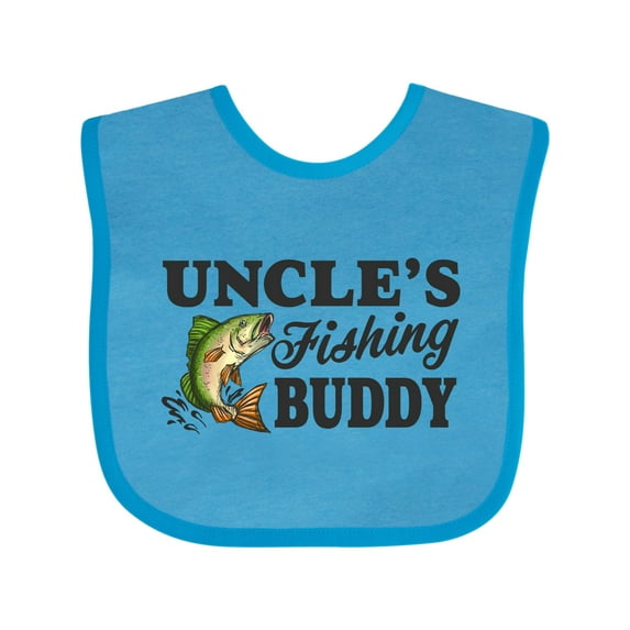 Inktastic Uncle's Fishing Buddy Boys Baby Bib