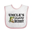 thumbnail image 1 of Inktastic Uncle's Fishing Buddy Boys Baby Bib, 1 of 4