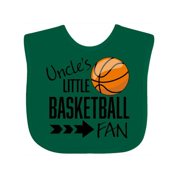 Inktastic Uncle's Little Basketball Fan Boys or Girls Baby Bib
