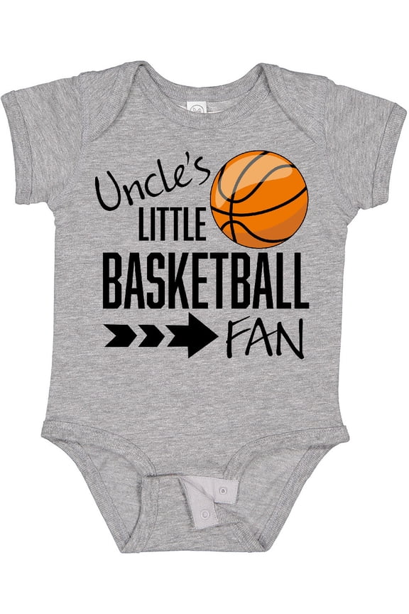 Uncle's Little Basketball Fan Boys or Girls Baby Bodysuit