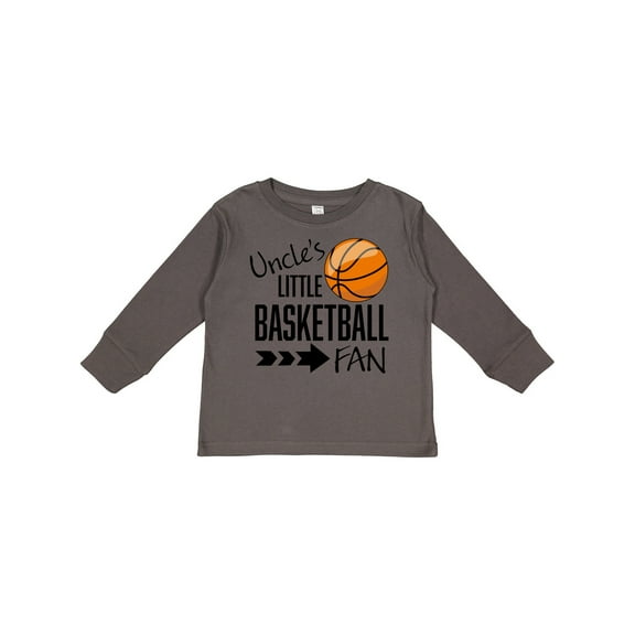 Inktastic Uncle's Little Basketball Fan Boys or Girls Long Sleeve Toddler T-Shirt