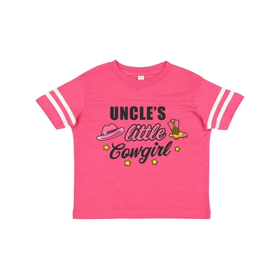 Inktastic Uncle's Little Cowgirl with Cowgirl Hat and Boots Girls Toddler T-Shirt