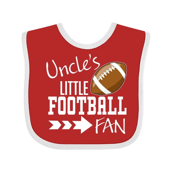 Inktastic Uncle's Little Football Fan Boys or Girls Baby Bib