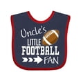 thumbnail image 1 of Inktastic Uncle's Little Football Fan Boys or Girls Baby Bib, 1 of 4