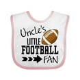 thumbnail image 1 of Inktastic Uncle's Little Football Fan Boys or Girls Baby Bib, 1 of 4
