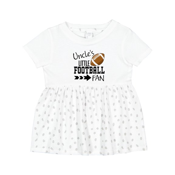 Inktastic Uncle's Little Football Fan Girls Baby Dress