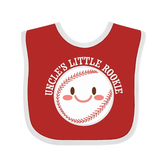 Inktastic Uncle's Little Rookie Baseball Boys or Girls Baby Bib