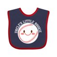 thumbnail image 1 of Inktastic Uncle's Little Rookie Baseball Boys or Girls Baby Bib, 1 of 4