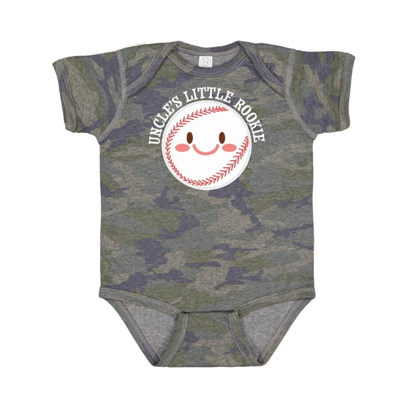 Inktastic Uncle's Little Rookie Baseball Boys or Girls Baby Bodysuit