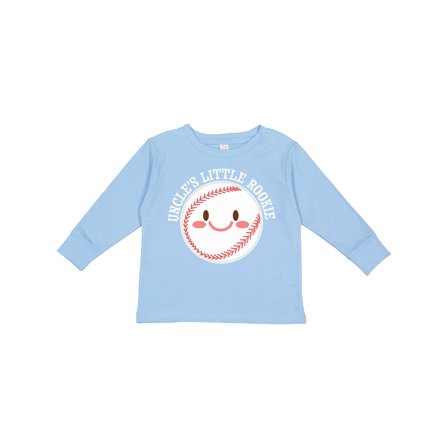 Inktastic Uncle's Little Rookie- baseball Boys or Girls Long Sleeve Toddler T-Shirt