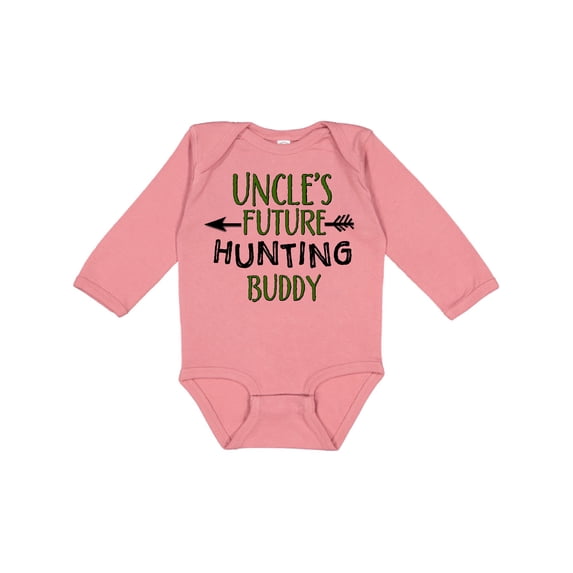 Inktastic Uncles Future Hunting Buddy Boys or Girls Long Sleeve Baby Bodysuit