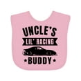 thumbnail image 1 of Inktastic Uncles Lil Racing Buddy Boys or Girls Baby Bib, 1 of 4