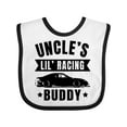 thumbnail image 1 of Inktastic Uncles Lil Racing Buddy Boys or Girls Baby Bib, 1 of 4