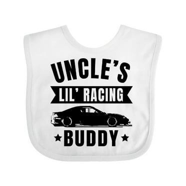 Inktastic Uncles Lil Racing Buddy Boys or Girls Baby Bib