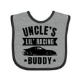 thumbnail image 1 of Inktastic Uncles Lil Racing Buddy Boys or Girls Baby Bib, 1 of 4