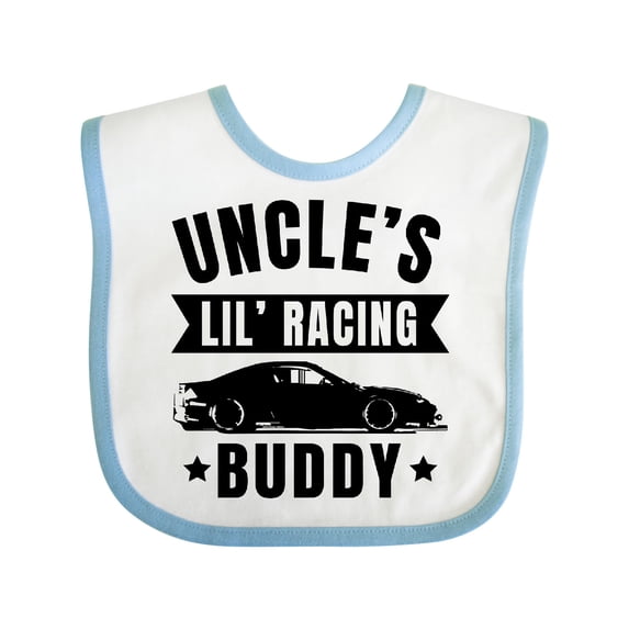 Inktastic Uncles Lil Racing Buddy Boys or Girls Baby Bib