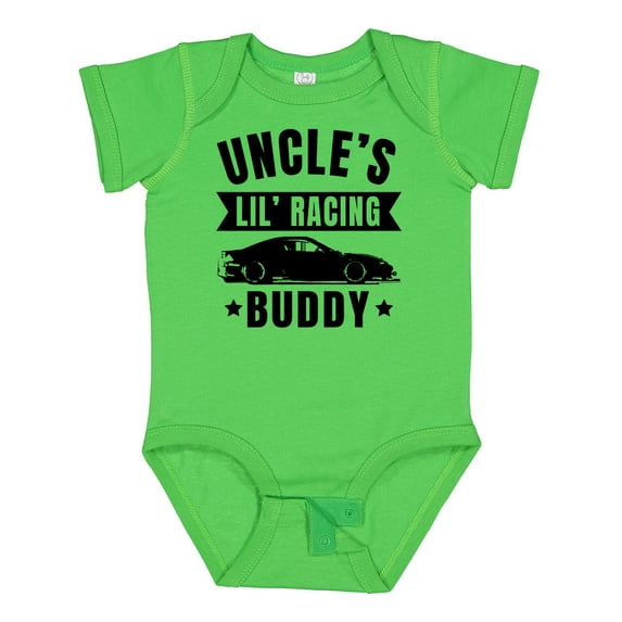 Inktastic Uncles Lil Racing Buddy Boys or Girls Baby Bodysuit