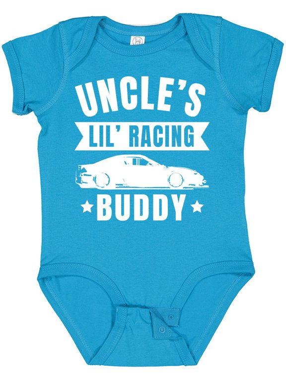 Uncles Lil Racing Buddy Boys or Girls Baby Bodysuit