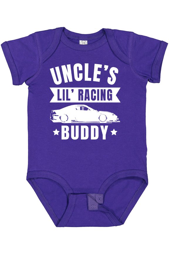 Uncles Lil Racing Buddy Boys or Girls Baby Bodysuit