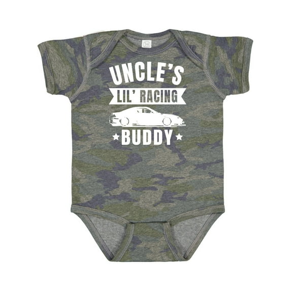 Inktastic Uncles Lil Racing Buddy Boys or Girls Baby Bodysuit