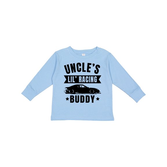 Inktastic Uncles Lil Racing Buddy Boys or Girls Long Sleeve Toddler T-Shirt