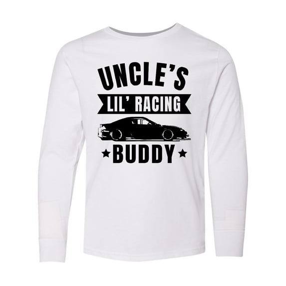 Inktastic Uncles Lil Racing Buddy Long Sleeve Youth T-Shirt