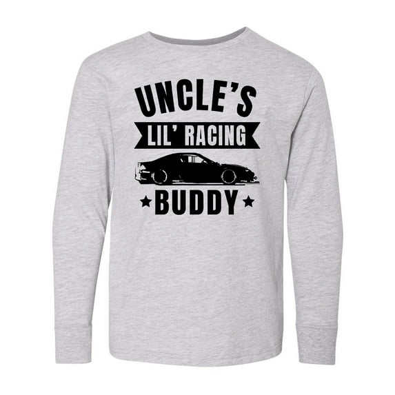Inktastic Uncles Lil Racing Buddy Long Sleeve Youth T-Shirt