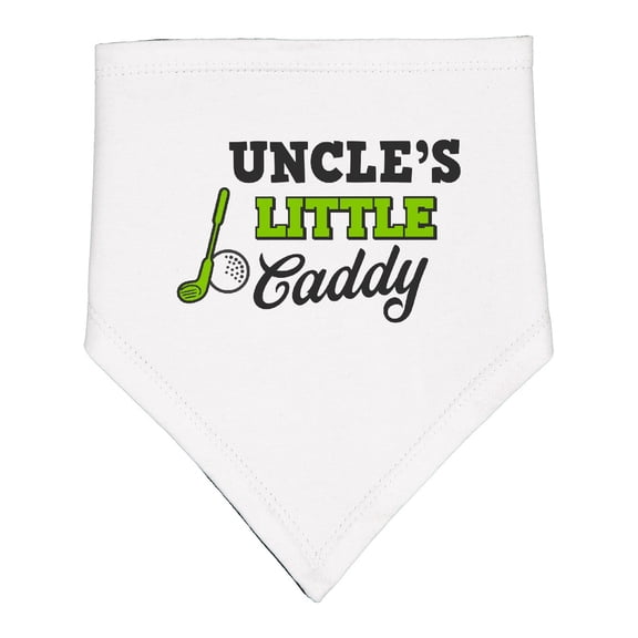 Inktastic Uncles Little Caddy with Golf Club and Ball Baby Bandana Bib