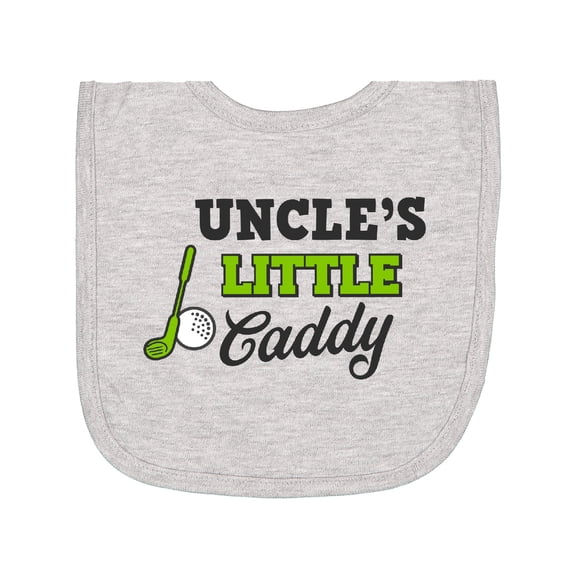 Inktastic Uncles Little Caddy with Golf Club and Ball Newborn Bib