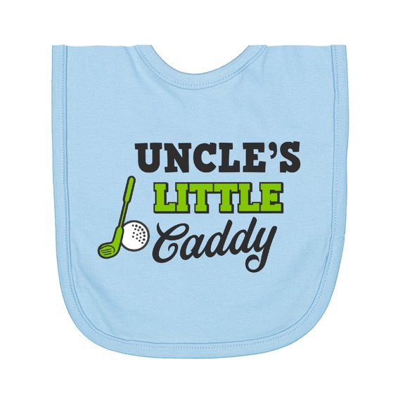 Inktastic Uncles Little Caddy with Golf Club and Ball Newborn Bib