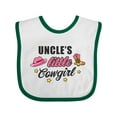 thumbnail image 1 of Inktastic Uncles Little Cowgirl with Cowgirl Hat and Boots Girls Baby Bib, 1 of 4