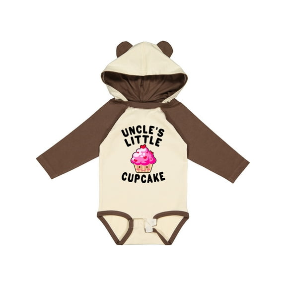 Inktastic Uncles Little Cupcake Girls Long Sleeve Baby Bodysuit