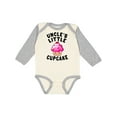 thumbnail image 1 of Inktastic Uncles Little Cupcake Girls Long Sleeve Baby Bodysuit, 1 of 5