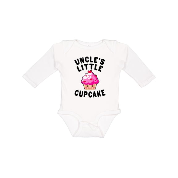 Inktastic Uncles Little Cupcake Girls Long Sleeve Baby Bodysuit