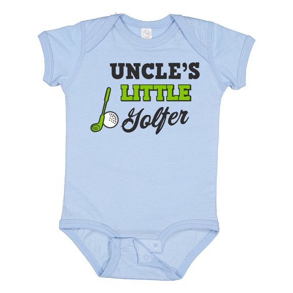 Inktastic Uncles Little Golfer with Golf Club and Ball Boys or Girls Baby Bodysuit