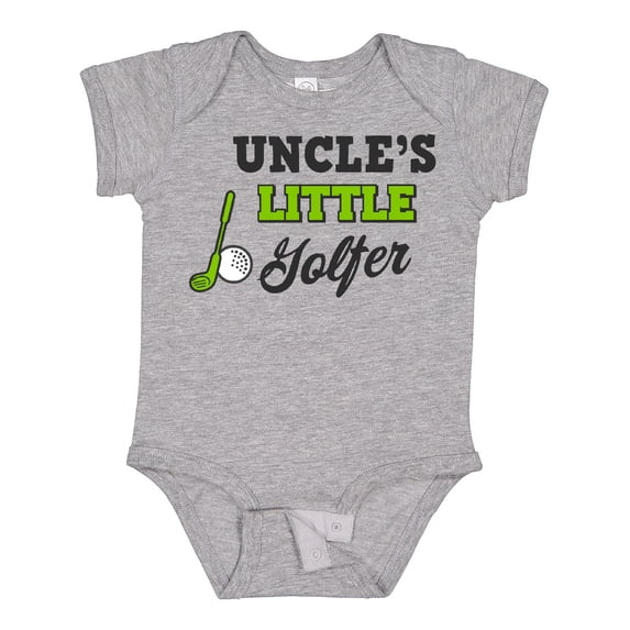 Inktastic Uncles Little Golfer with Golf Club and Ball Boys or Girls Baby Bodysuit