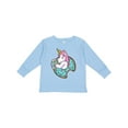 thumbnail image 1 of Inktastic Unicorn Donut Boys or Girls Long Sleeve Toddler T-Shirt, 1 of 5
