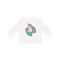 thumbnail image 1 of Inktastic Unicorn Donut Boys or Girls Long Sleeve Toddler T-Shirt, 1 of 5