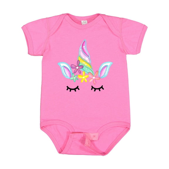Inktastic Unicorn Face Girls Baby Bodysuit