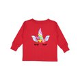 thumbnail image 1 of Inktastic Unicorn Face Girls Long Sleeve Toddler T-Shirt, 1 of 5