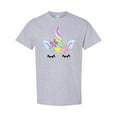 thumbnail image 1 of Inktastic Unicorn Face T-Shirt, 1 of 5