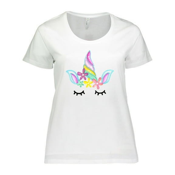 Inktastic Unicorn Face Women's Plus Size T-Shirt