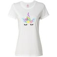thumbnail image 1 of Inktastic Unicorn Face Women's T-Shirt, 1 of 5