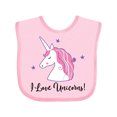 thumbnail image 1 of Inktastic Unicorn Girls Cute Fantasy Girls Baby Bib, 1 of 4