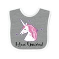 thumbnail image 1 of Inktastic Unicorn Girls Cute Fantasy Girls Baby Bib, 1 of 4