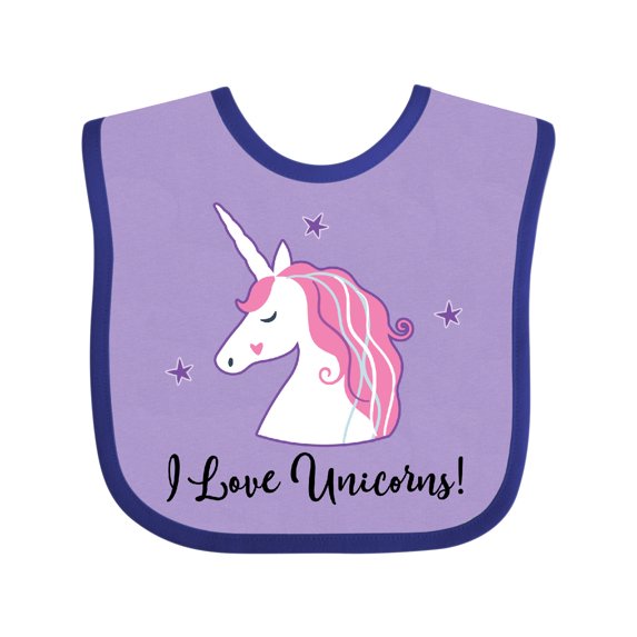 Inktastic Unicorn Girls Cute Fantasy Girls Baby Bib