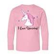 thumbnail image 1 of Inktastic Unicorn Girls Cute Fantasy Long Sleeve Youth T-Shirt, 1 of 5