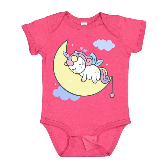Inktastic Unicorn Moon Girls Baby Bodysuit